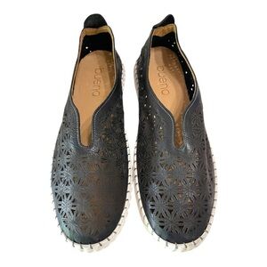 Bueno Daisy Black Leather Slip-On Shoes EU 42 (Approx US 10.5-11 Women)